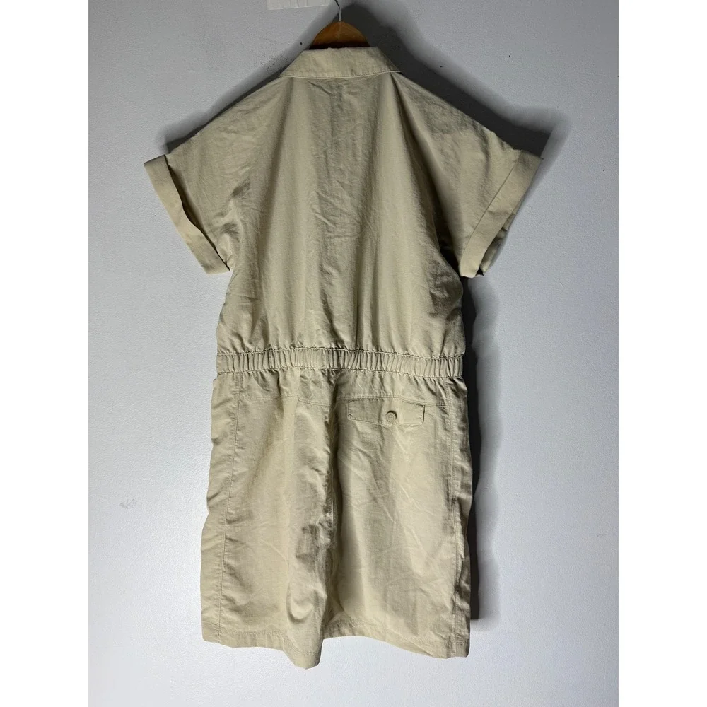 NWT t for Talbots lightweight woven stretch bungee dress tan size‎ MP